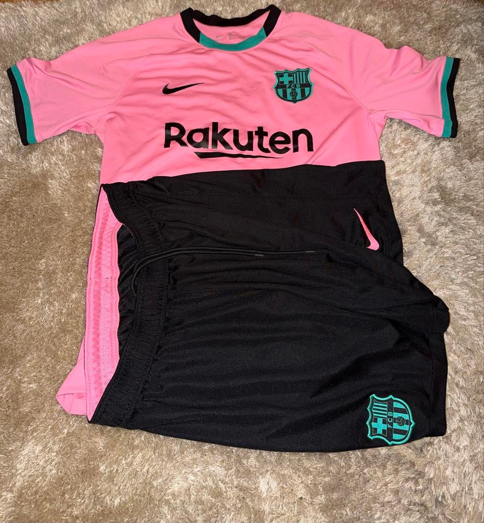 FC Barcelona uit tenue roze/zwart, Ophalen of Verzenden, Zo goed als nieuw, Set
