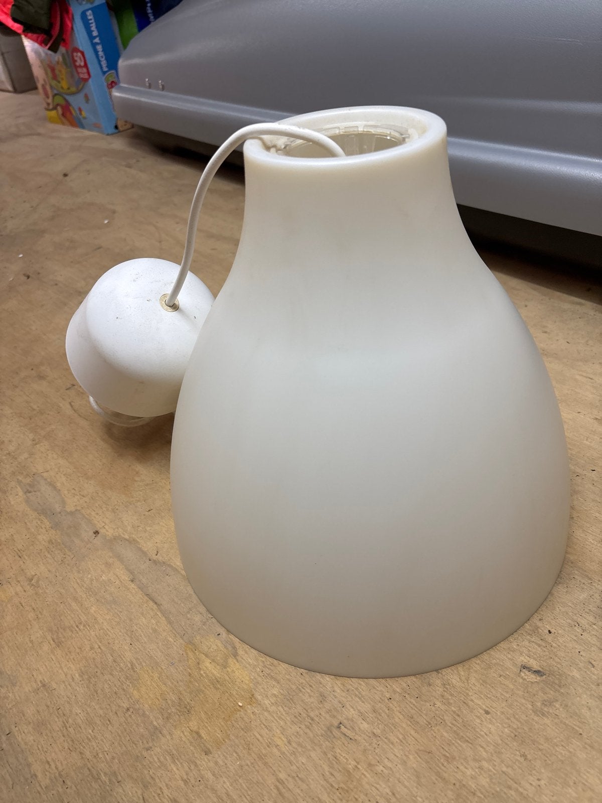 IKEA Melodi hanglamp - Witte kunststof lamp, Ophalen, Gebruikt, Kunststof
