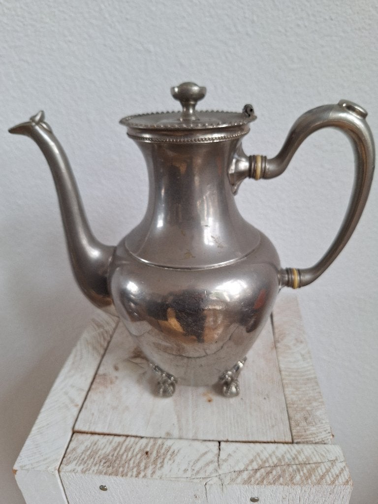 Oude Koffie / Thee Kan op pootjes, Ophalen, Zo goed als nieuw, Metaal