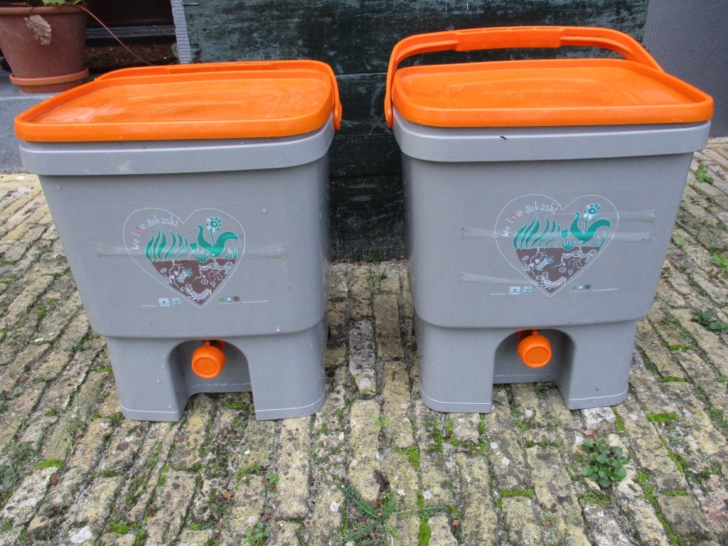 Bokashi set, twee emmers compleet en zo goed als nieuw, Ophalen of Verzenden, Compostbak