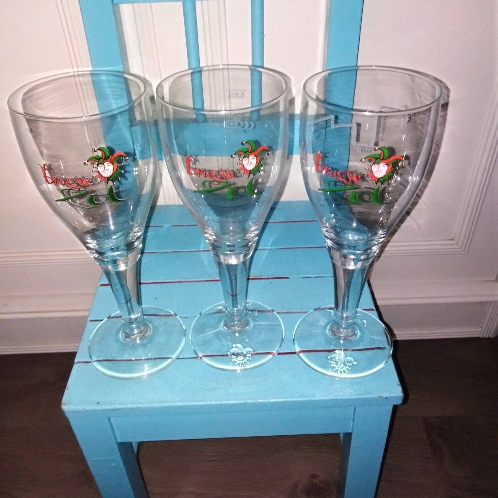 Brugse Zot bierglazen 3 varianten, Ophalen, Zo goed als nieuw, Glas of Glazen, Overige merken