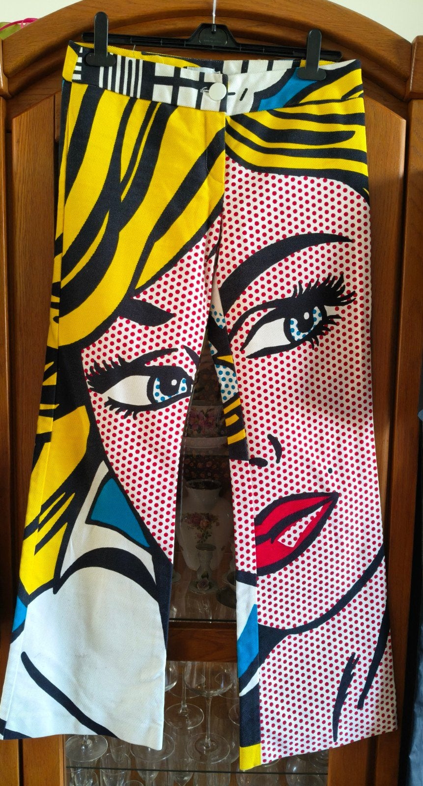 Broek met Roy Lichtenstein print, Maat 38/40 (M), Meerkleurig, Ophalen of Verzenden, Zo goed als nieuw