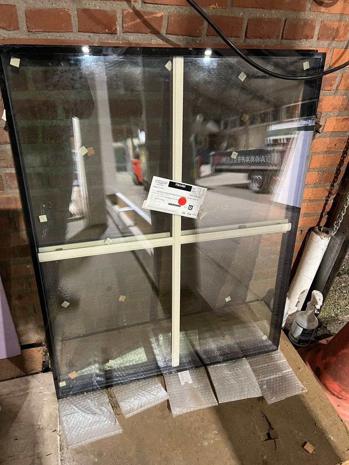 Triple glas met roede 2 stuks, Gevelraam of Ruit, 80 tot 120 cm, Nieuw, Ophalen of Verzenden