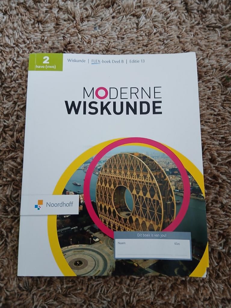 Moderne Wiskunde FLEX-boek Deel B havo/vwo 2, Ophalen of Verzenden, Zo goed als nieuw, HAVO, Wiskunde B