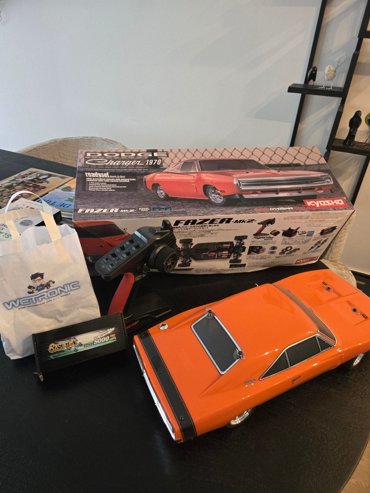 Kyosho Fazer Mk2 Dodge Charger 1970 RC Auto RTR, Zo goed als nieuw, Schaal 1:10, Auto onroad, RTR (Ready to Run)