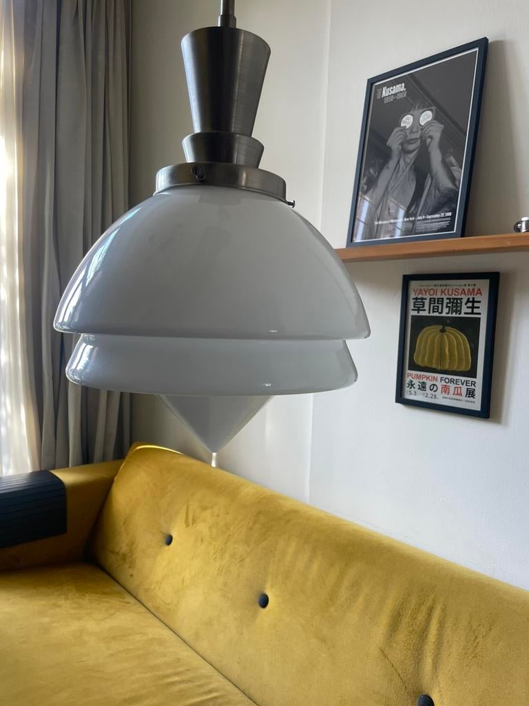 Prachtige art deco lamp, Ophalen of Verzenden, 75 cm of meer, Art Deco, Glas