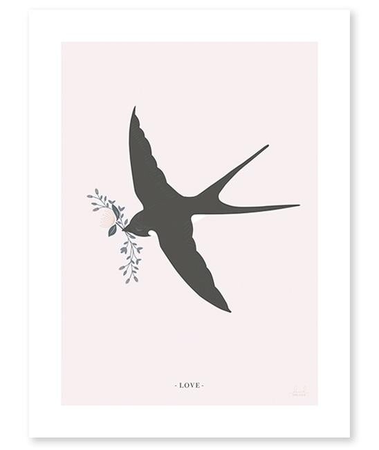 Kinderposter Muurposter Poster Zwaluw Lilipinso, 30 cm, Papier/karton, Nieuw, Ophalen of Verzenden