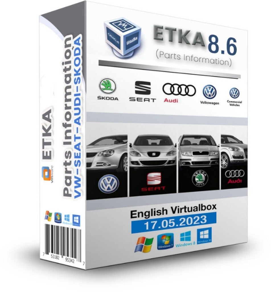 ETKA 8.6 Internationaal Engels Virtualbox-afbeelding, Verzenden