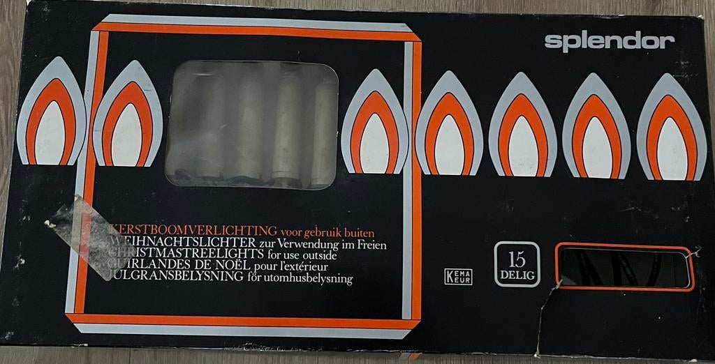 Vintage kerstverlichting, Diversen, Kerst, Ophalen of Verzenden, Gebruikt