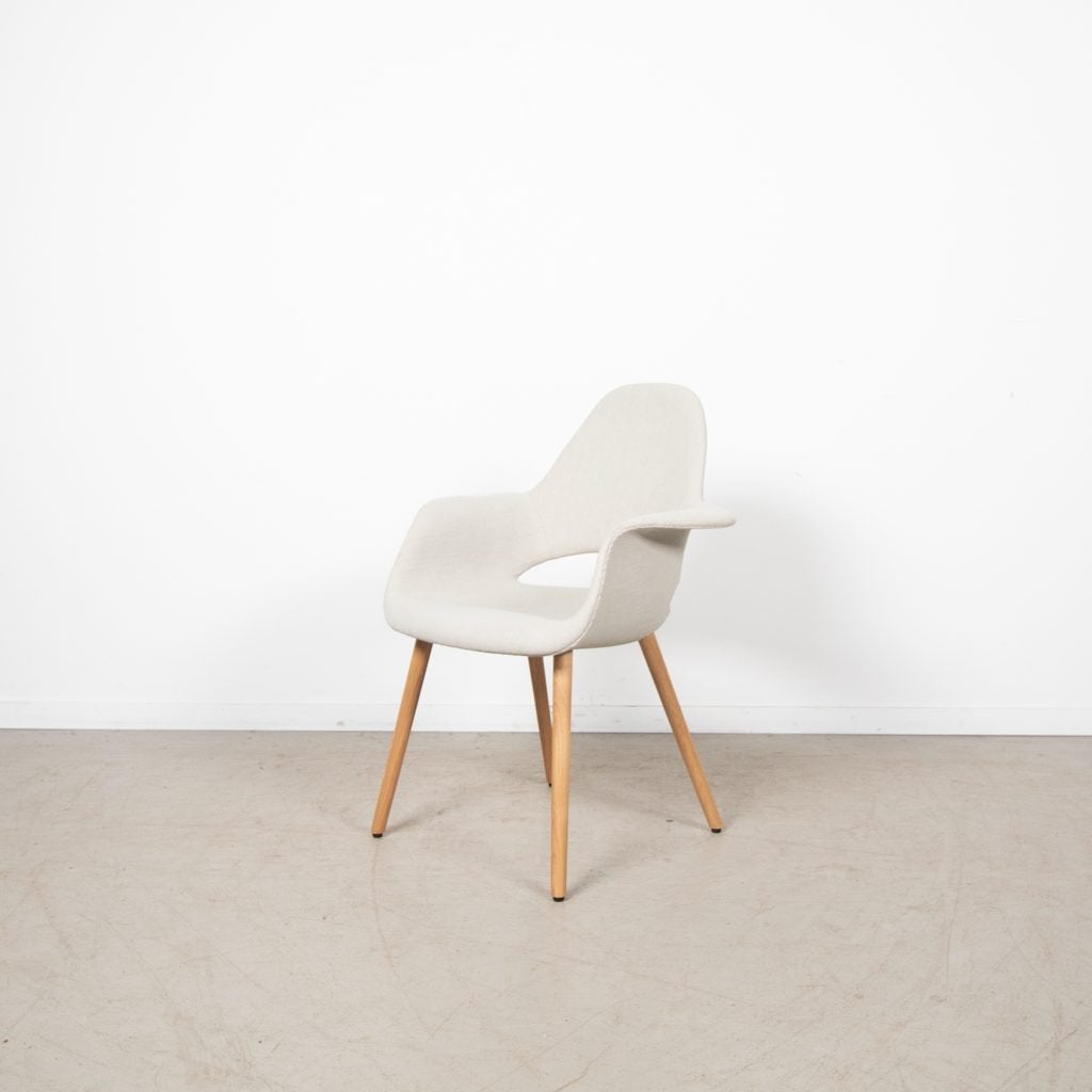 Vitra Organic Conference Stoel Wit Stof - Hout, Niet ingevuld, Nieuw, Niet ingevuld, Niet ingevuld