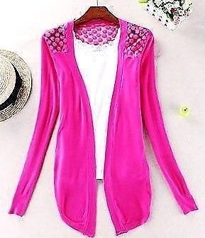 Leuk nw katoenen vest apart model kant voorpanden langer S/M, Ophalen of Verzenden, Nieuw, Maat 36 (S), Roze