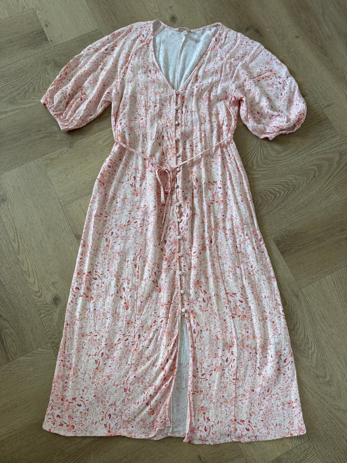 Leuke H&M mama jurk maat S!, Kleding | Dames, Ophalen of Verzenden, Zo goed als nieuw, Knielengte, Roze