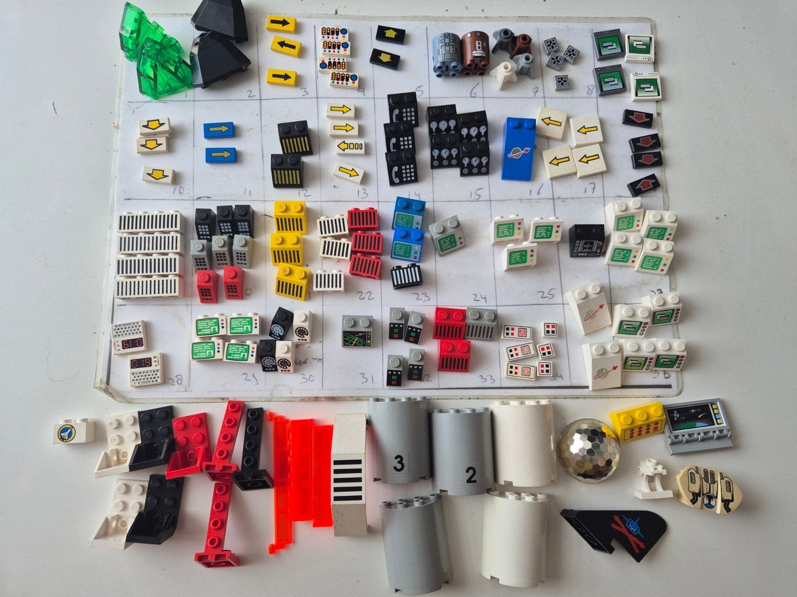 Lego space ruimte onderdelen tegel slope ice star wars trein, Ophalen of Verzenden