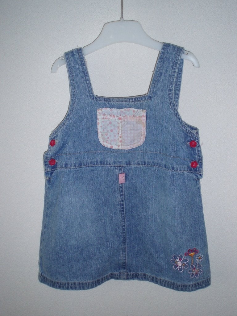 Wibra setje stijlvol denim jurkje spijkerjurkje topje m 86, Meisje, Jurkje of Rokje, Nieuw, Ophalen of Verzenden