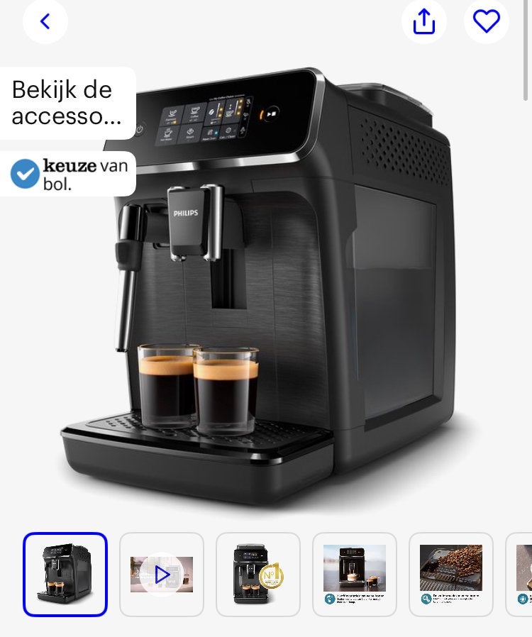 Philips 2200 serie volautomatische koffiemachine, Witgoed en Apparatuur, Koffiezetapparaten, Ophalen of Verzenden, Zo goed als nieuw
