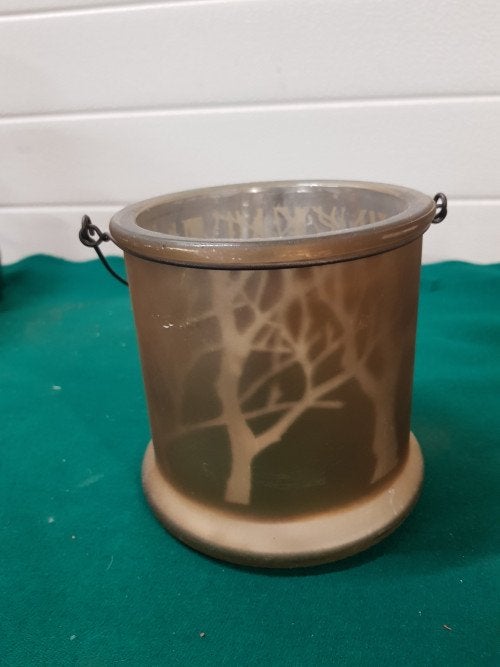 windlicht glas met bomen, Huis en Inrichting, Woonaccessoires | Overige, Ophalen of Verzenden, 'T Olde Gre-j, Info@toldegrej.nl