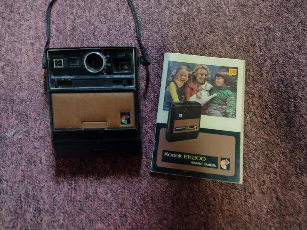 Vintage Kodak EK200 Instant Camera met originele handleiding, Ophalen, Compact, Kodak