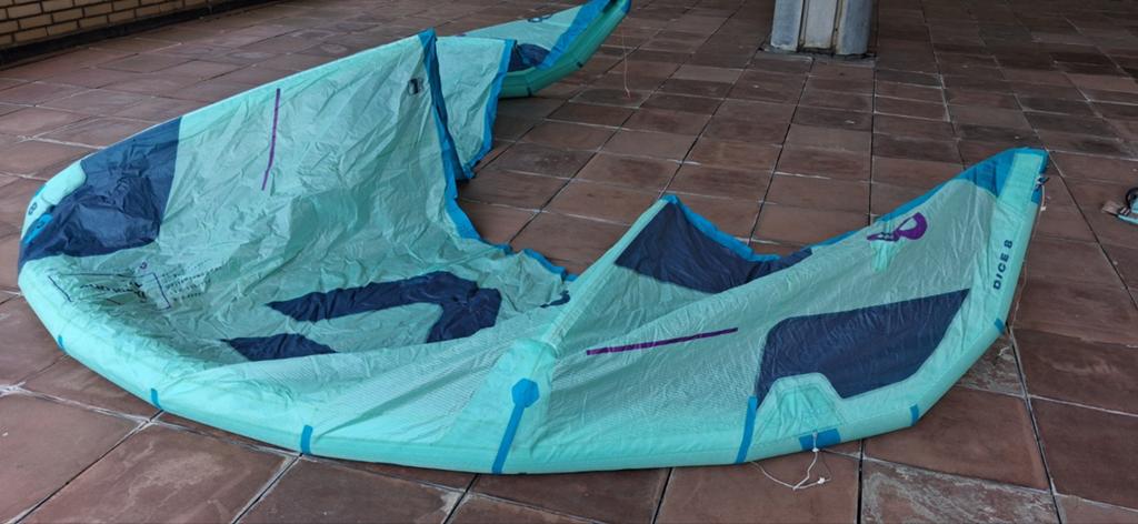 Kitesurf Duotone Dice 8m, Gebruikt, 8 m², Geen board, Ophalen of Verzenden