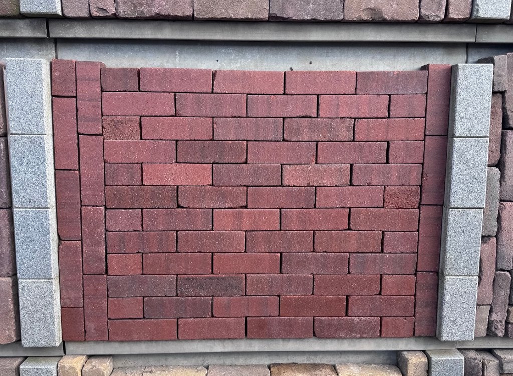 1650 m2 zgan oud gebakken dikformaat rood paars op pallet, Keramiek, Klinkers, Zo goed als nieuw, Ophalen
