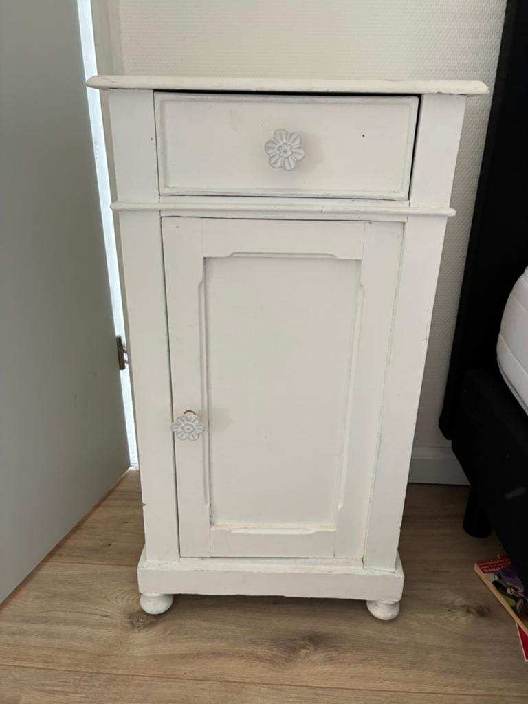 Brocante nachtkastje, Ophalen, Gebruikt, Minder dan 45 cm