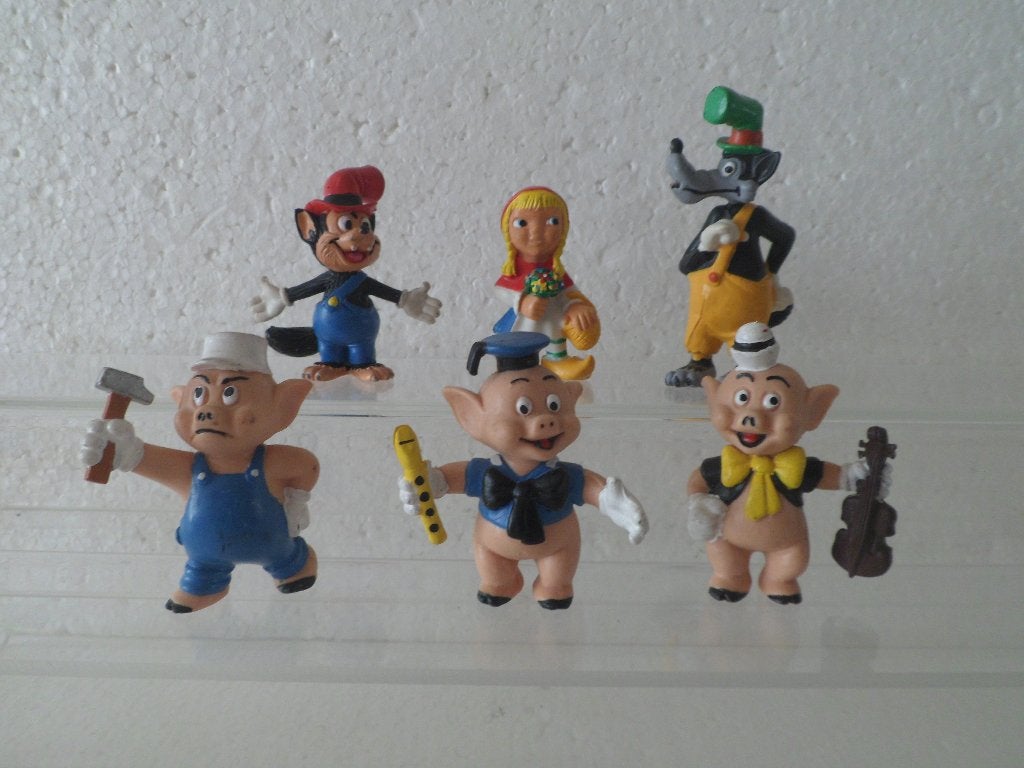 Disney Wolf en de 3 biggetjes, Ophalen of Verzenden, Overige figuren, Zo goed als nieuw, Beeldje of Figuurtje
