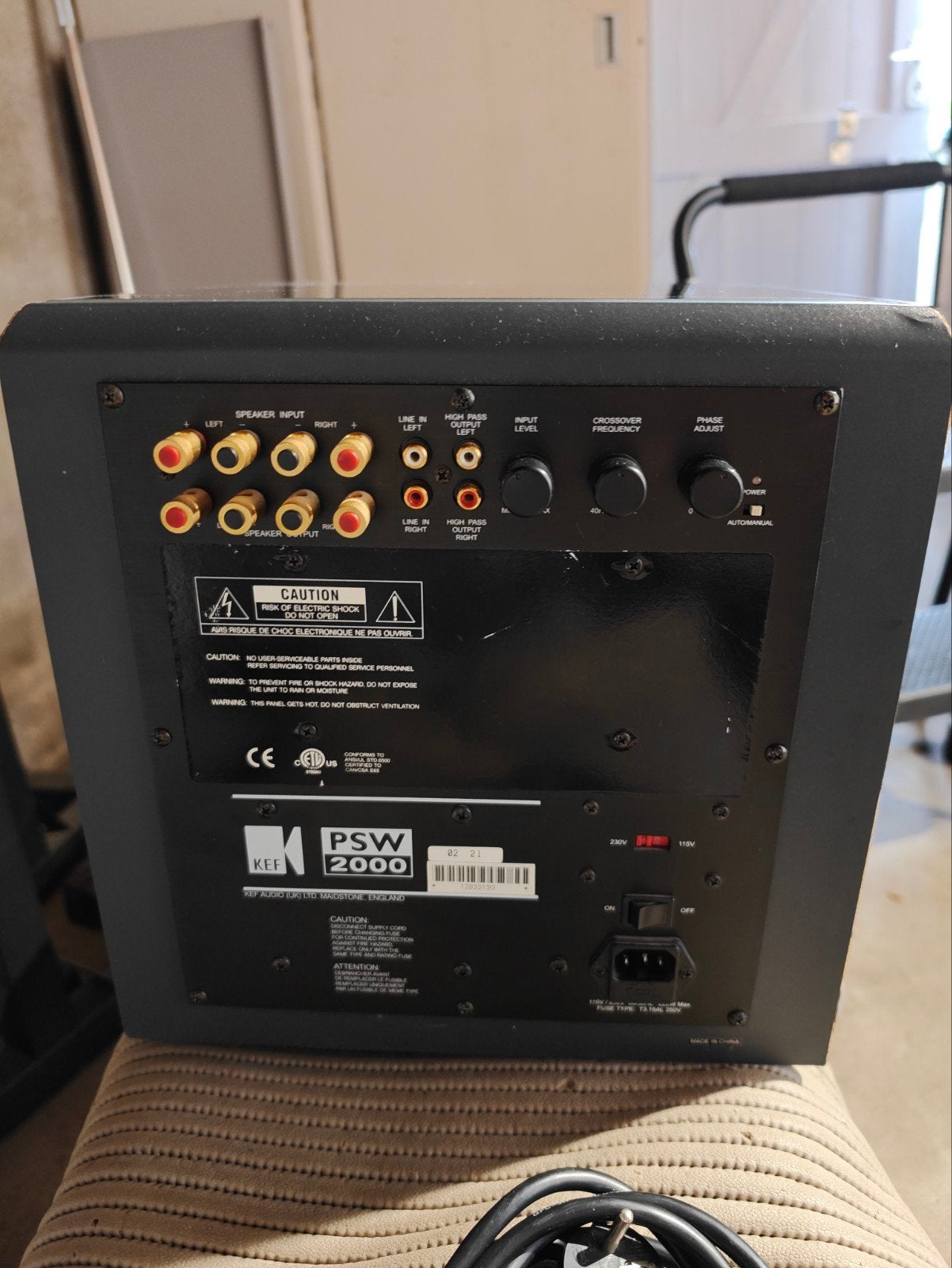 kef psw2000 subwoofer defect, Ophalen, Gebruikt, Minder dan 500 watt