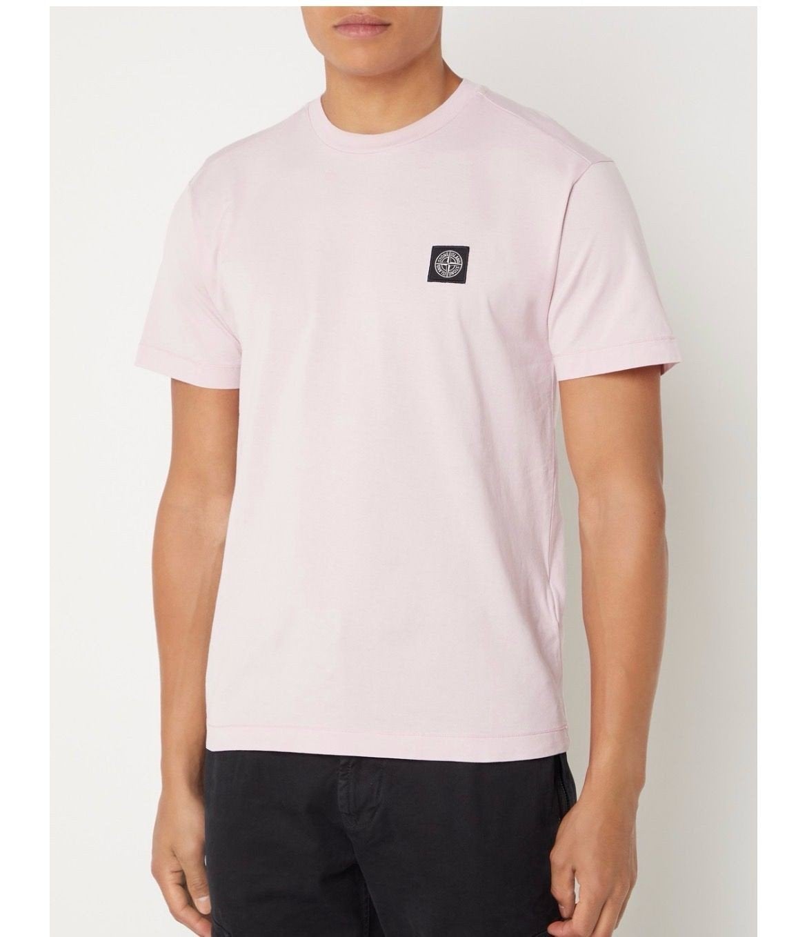 Stone Island maat L T-shirt met logo - Roze, Maat 52/54 (L), Ophalen of Verzenden, Roze, Stone Island