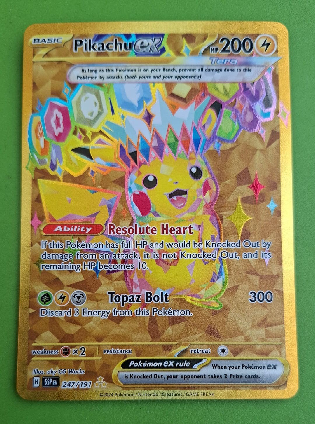 Pikachu ex SSP 247, Hobby en Vrije tijd, Verzamelkaartspellen | Pokémon, Ophalen of Verzenden, Zo goed als nieuw, Losse kaart