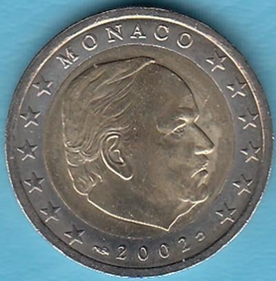 Monaco 2 euro Rainier III 2002 UNC in munthouder, Postzegels en Munten, Ophalen of Verzenden, Monaco, 2 euro, Losse munt