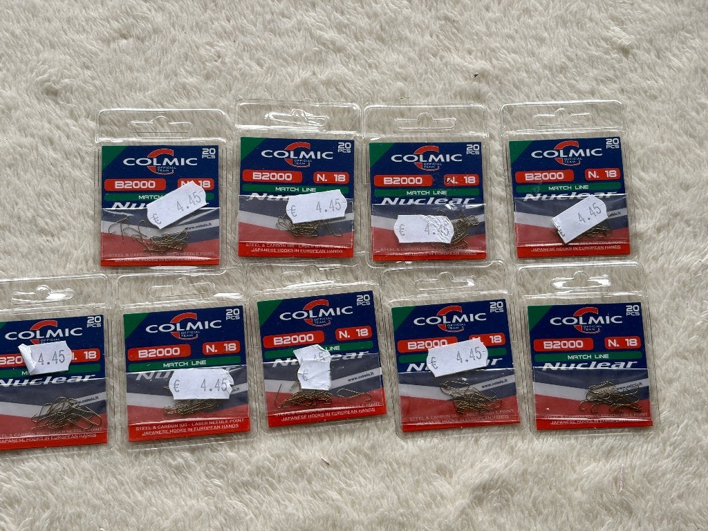 adv 309 / NIEUW set 9 pakjes haakjes COLMIC, Ophalen of Verzenden, Haak