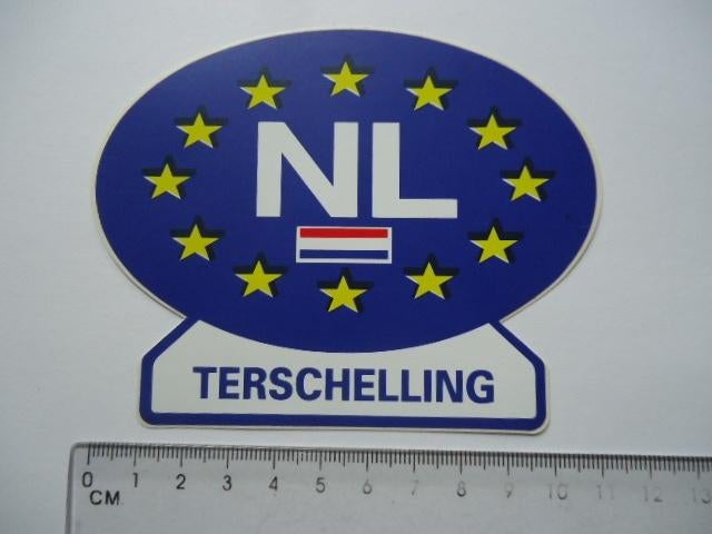 sticker oud NL Nederland Terschelling waddenzee auto motor, Verzenden, Zo goed als nieuw, Bedrijf of Vereniging