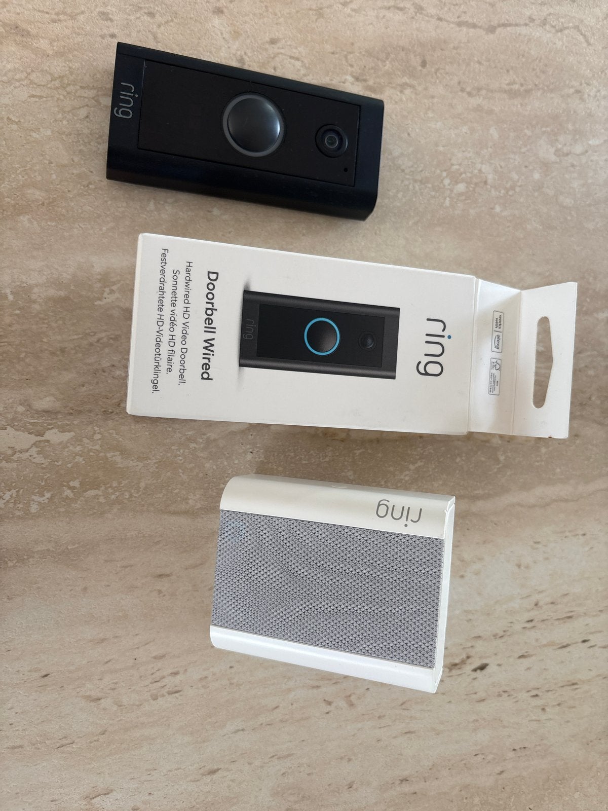 Ring Video Doorbell Wired met Chime (Bedraad), Ophalen, Bewegingsdetectiesensor, Gebruikt, Bedraad