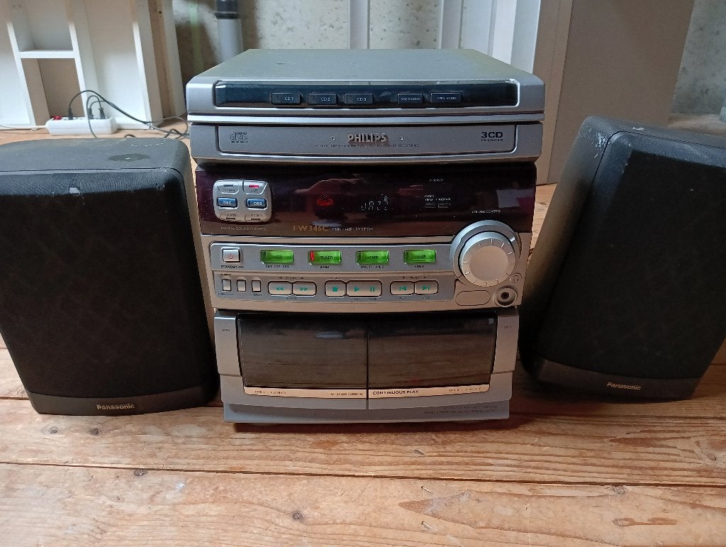 Philips FW346C/22 Mini Hi-Fi Systeem met Boxen, Ophalen, Gebruikt, Radio, Met cd-speler