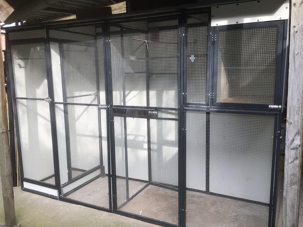 Volière, vogelkooi, buitenkooi, vogelvoliere., Ophalen, Nvt., Aluminium, Zo goed als nieuw