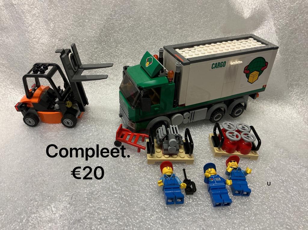 Lego city vrachtwagen met lading en heftruck, Ophalen of Verzenden, Zo goed als nieuw