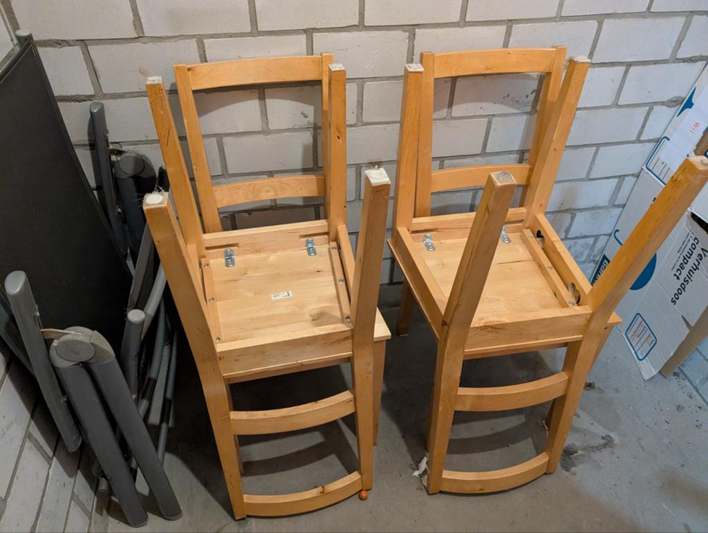 Eetkamerstoelen, Huis en Inrichting, Stoelen, Ophalen, Gebruikt, Bruin, Vier