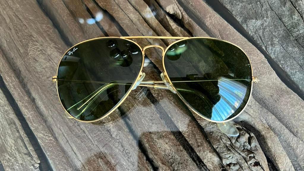 Ray-Ban B&L USA zonnebril met goud kleurig montuur, Zonnebril, Overige kleuren, Ophalen of Verzenden, Zo goed als nieuw