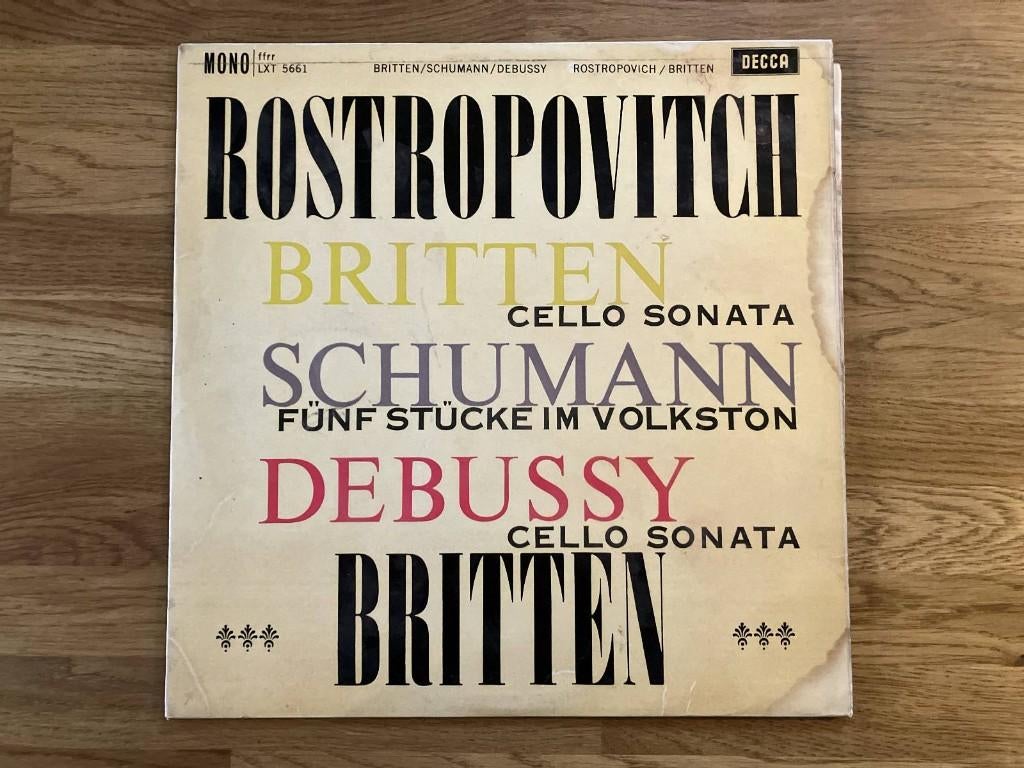 Benjamin Britten / Cello Sonata / Fünf Stücke Im Volksto, Kamermuziek, Overige formaten, Ophalen of Verzenden, Zo goed als nieuw