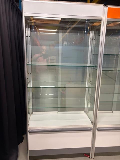 VITRINEKAST, Huis en Inrichting, Kasten | Vitrinekasten, Gebruikt, 200 cm of meer, 50 tot 100 cm, 25 tot 50 cm, Glas, Ophalen