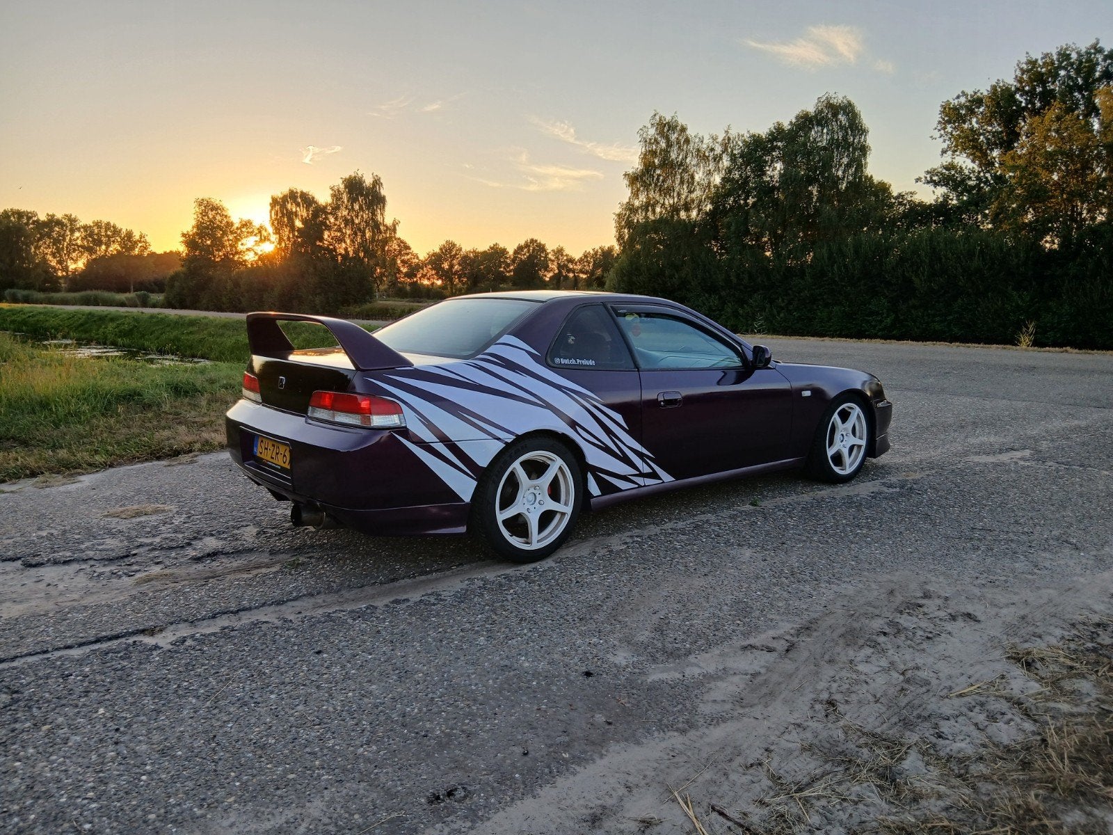 Honda Prelude 2.0 1997 paars, Auto's, Honda, Beige, Origineel Nederlands, 1200 kg, Particulier