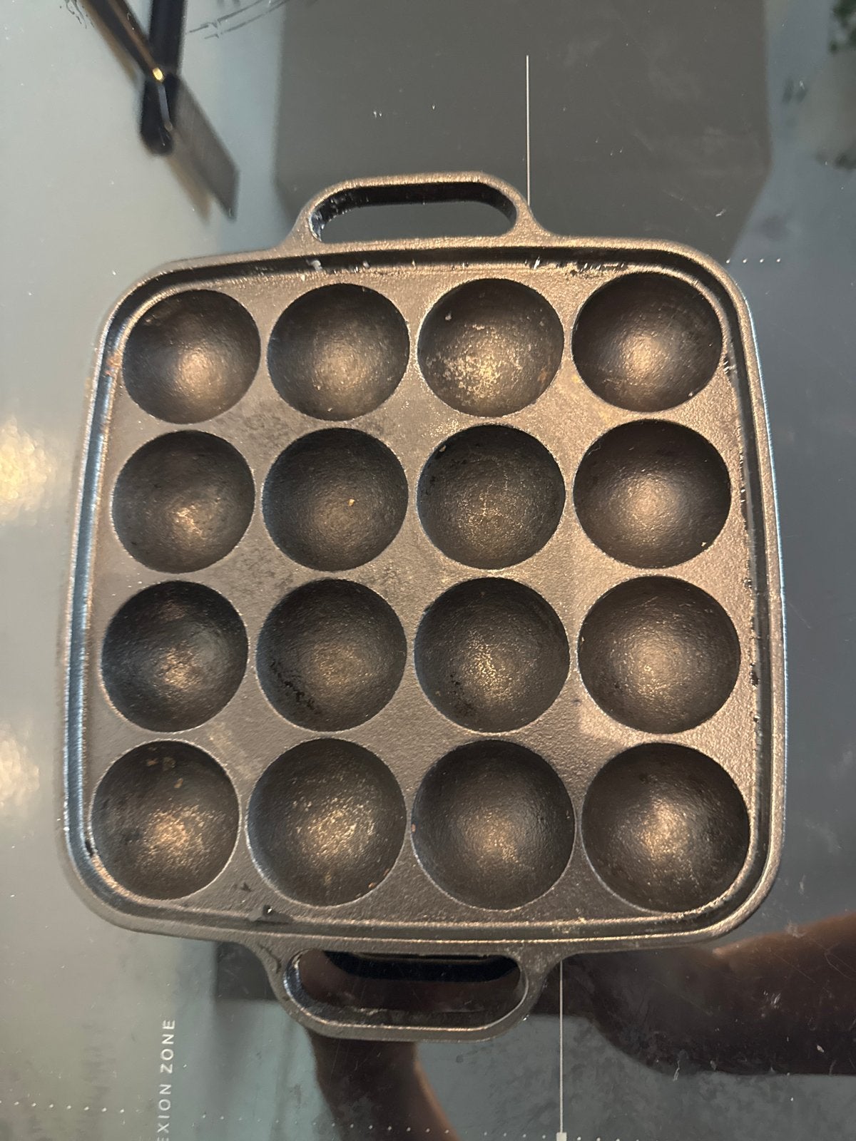 Takoyaki / poffertjes pan, Ophalen, Gebruikt