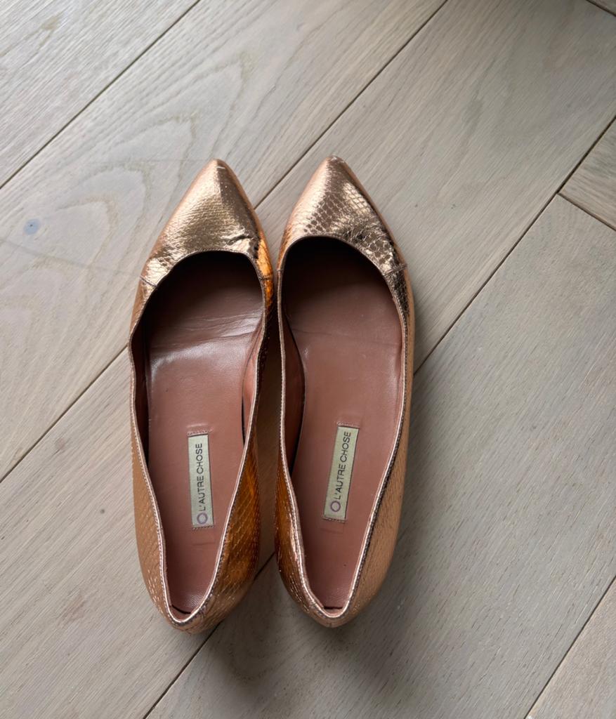 O'Lautre Chose Ballerina's - Roségoud, Ophalen of Verzenden, Zo goed als nieuw, Overige kleuren, Ballerina's