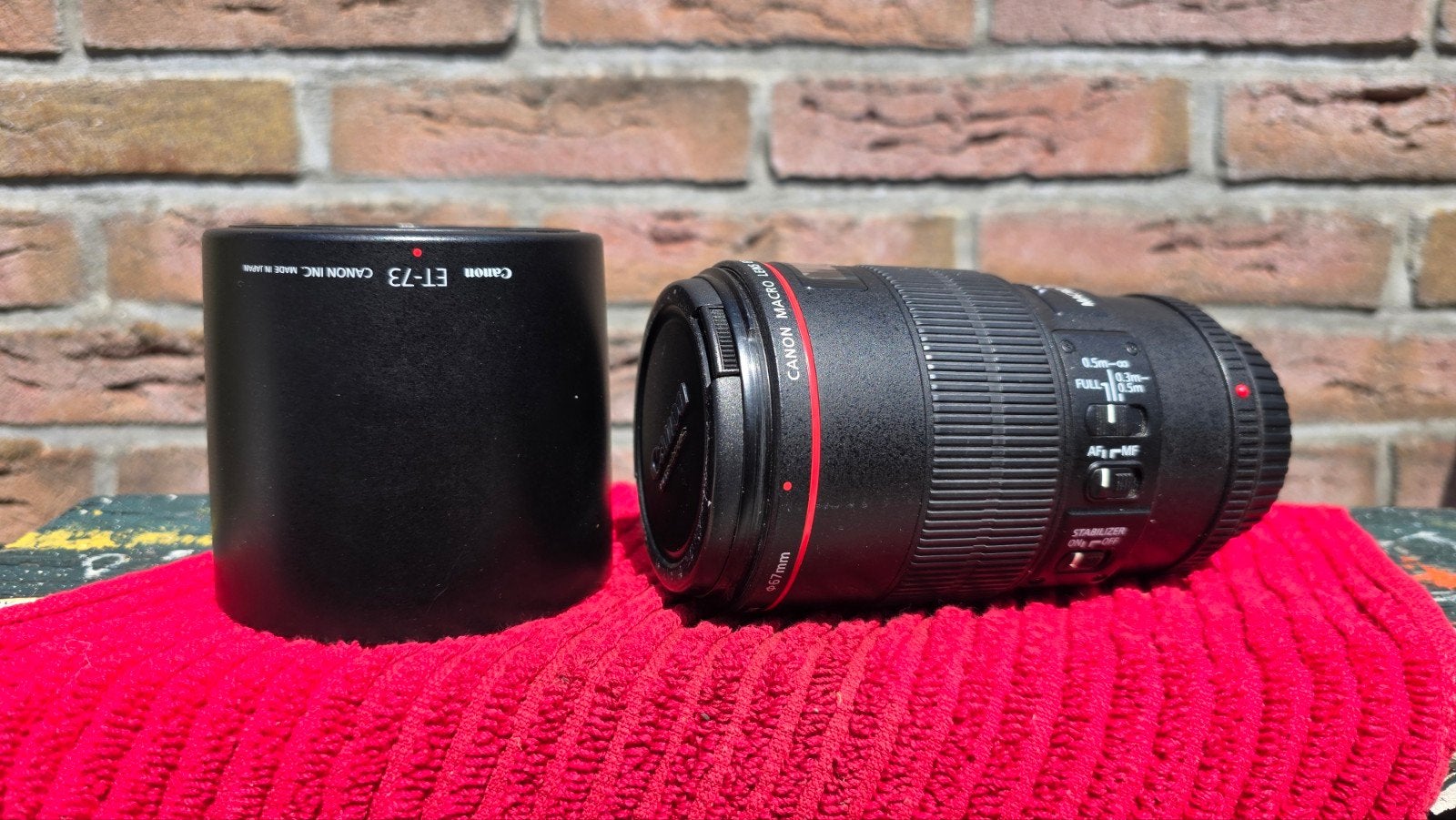 Canon EF 100mm f/2.8L Macro IS USM Lens, Ophalen, Canon, Zo goed als nieuw, Canon EF