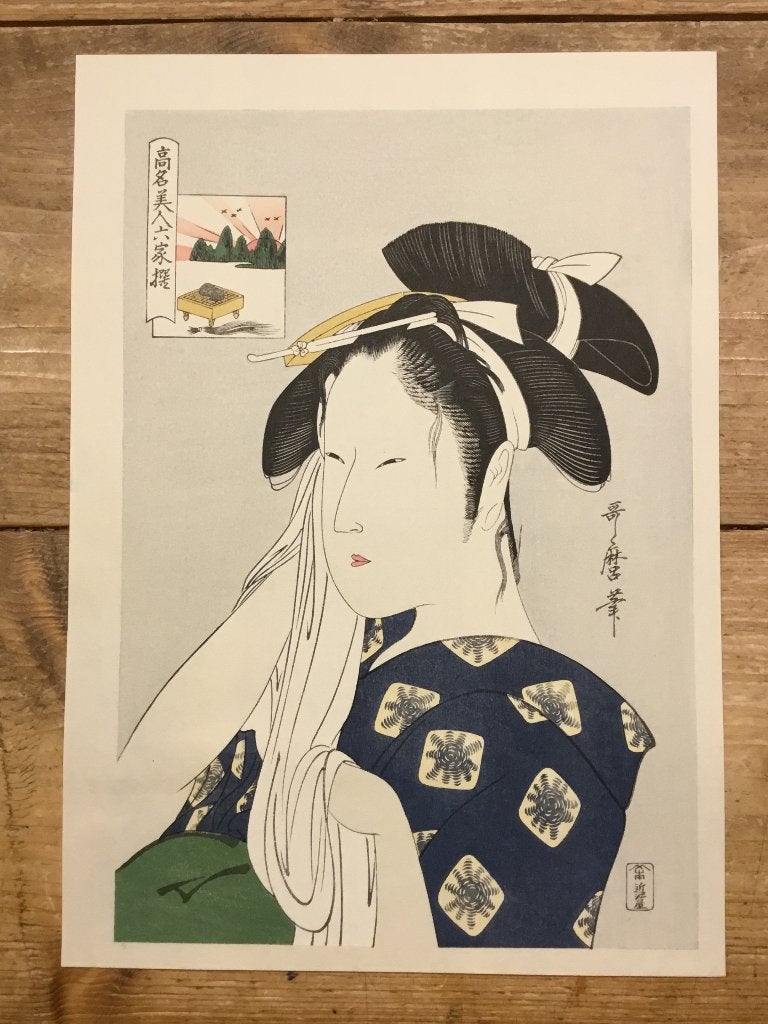 Japanse houtblok prent, Antiek en Kunst, Wanddecoratie, Handgemaakt, Ophalen of Verzenden, Papier/karton