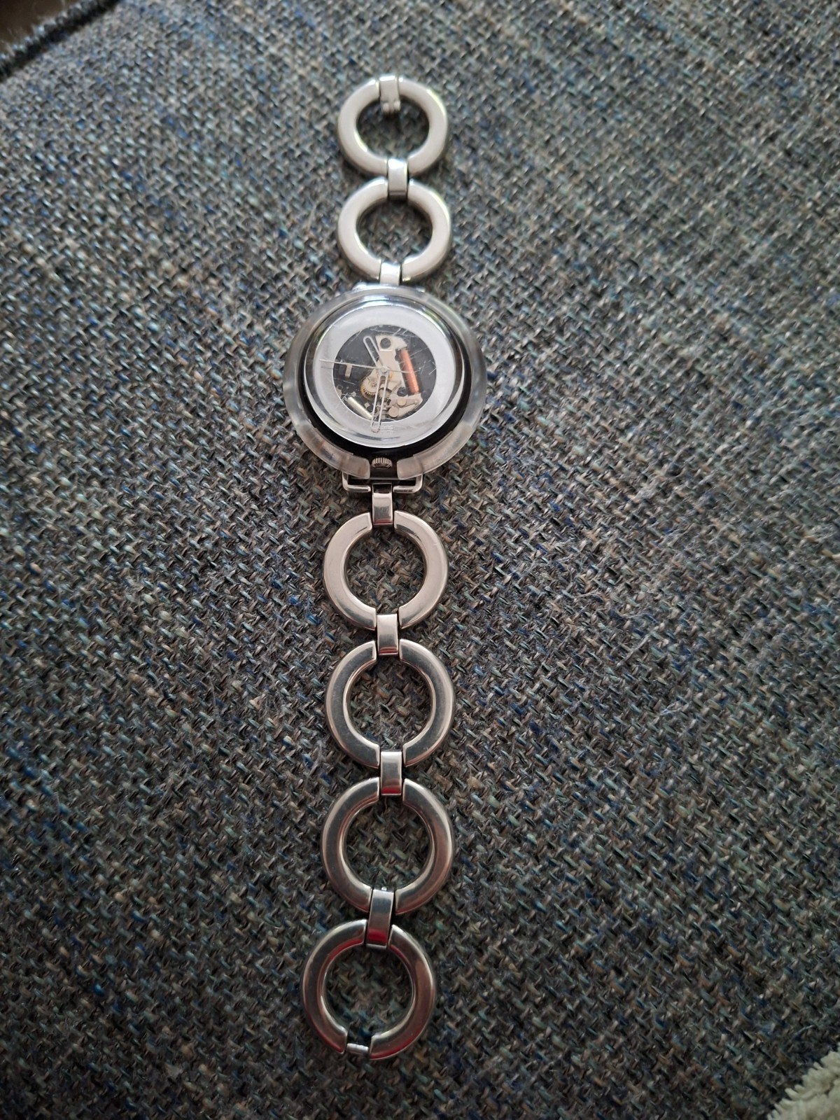 Swatch, Ophalen of Verzenden, Gebruikt, Staal, Swatch