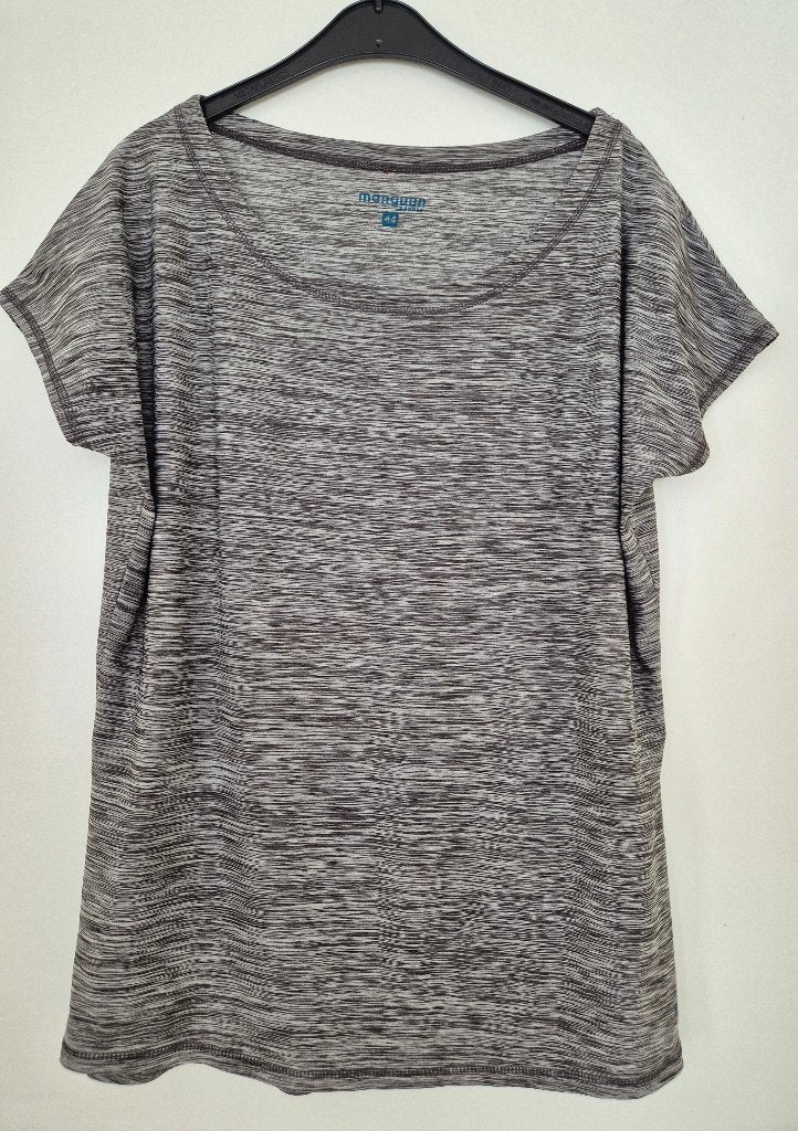 Manguun sportshirt antraciet gemêleerd Maat 44, Kleding | Dames, Verzenden, Maat 42/44 (L), Manguun, Grijs
