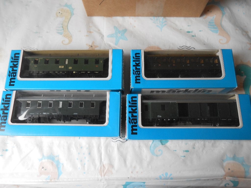 Märklin 4101 4109 4110 4206 Lokaalbaan trein platformwagons, Wisselstroom, Treinset, Ophalen of Verzenden, Zo goed als nieuw