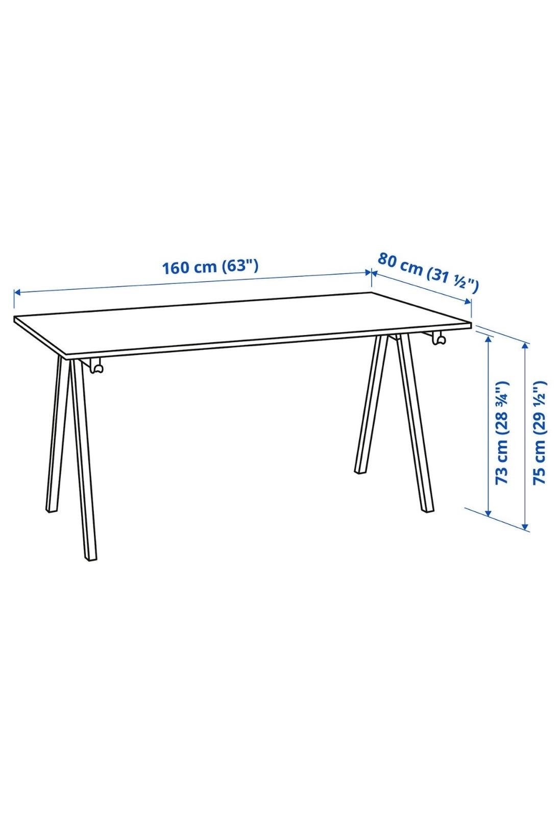 IKEA LINNMON / ADILS bureau - Zo goed als nieuw, Ophalen, Kunststof, Tot twee personen, 50 tot 100 cm