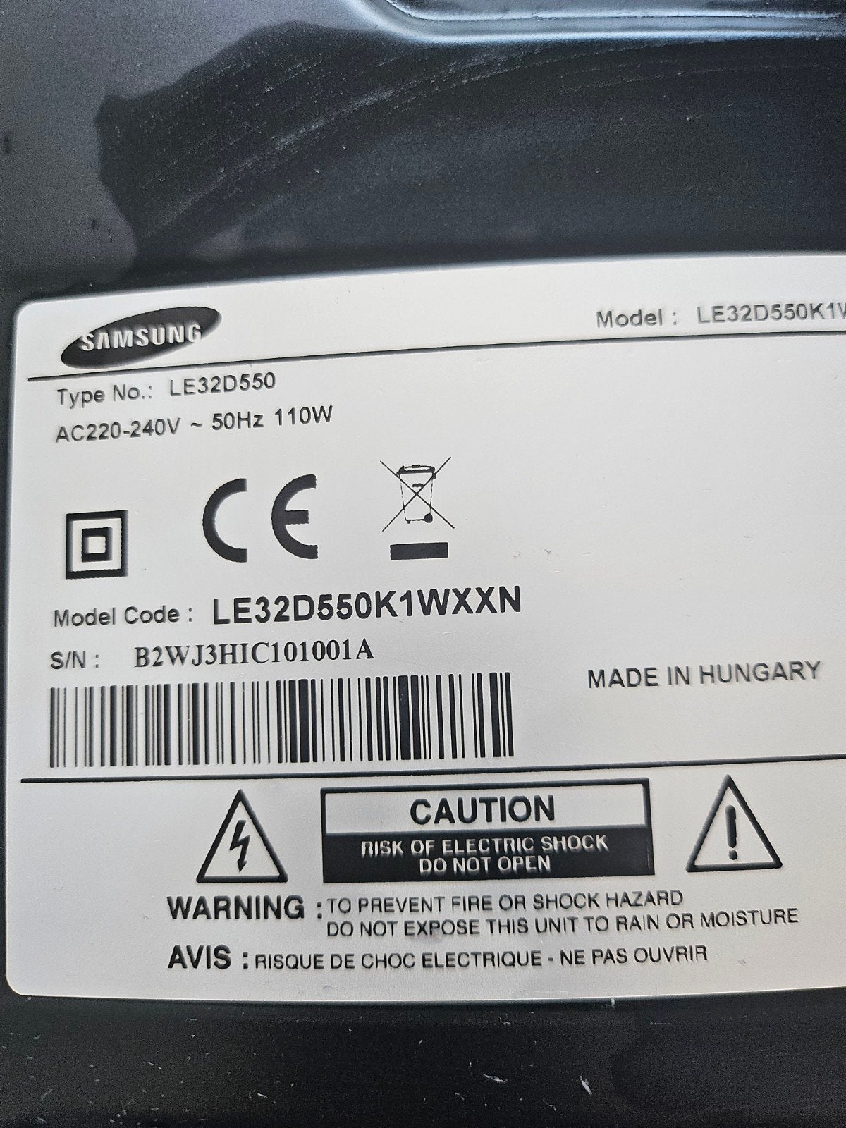 Samsung LE32D550K1WXXN 32 inch Full HD TV met Chromecast, Ophalen, Gebruikt, 50 Hz, LCD