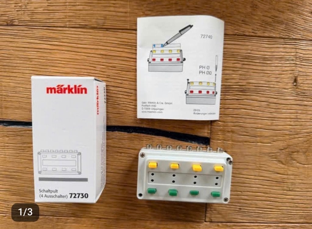 Marklin 72730 schakelpaneel voor rij- of lichtstroom kringen, Ophalen, Gelijkstroom of Wisselstroom, Overige typen, Nieuw